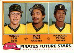 1981 Topps Baseball Cards      551     Vance Law/Tony Pena/Pascual Perez RC